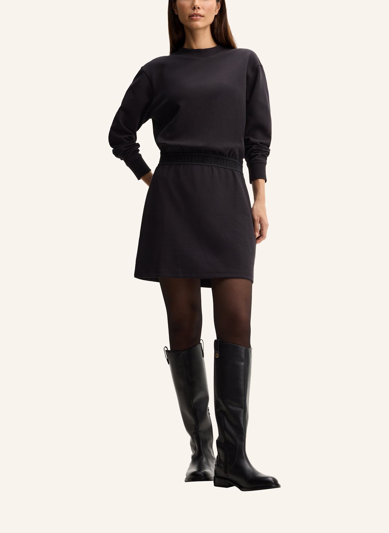 JOOP! JEANS Sweatkleid: SCHWARZ