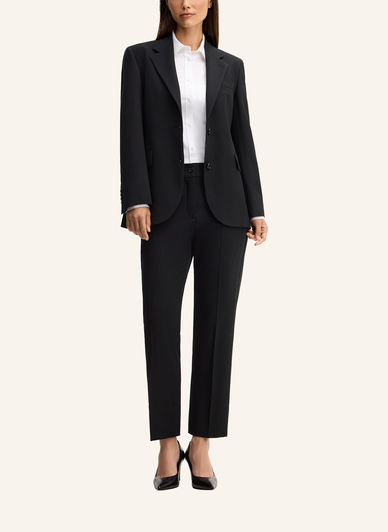 JOOP! Wollmix-Boyfriend-Blazer: SCHWARZ