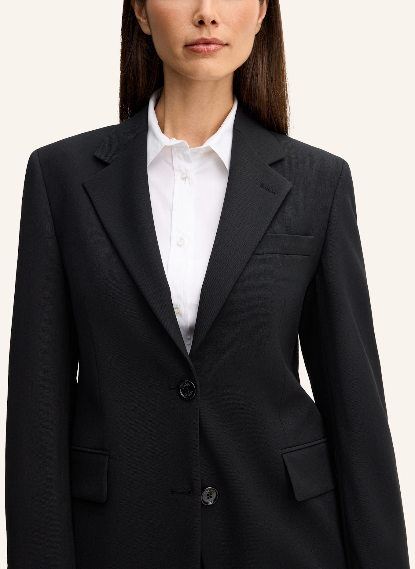 JOOP! Wollmix-Boyfriend-Blazer: SCHWARZ