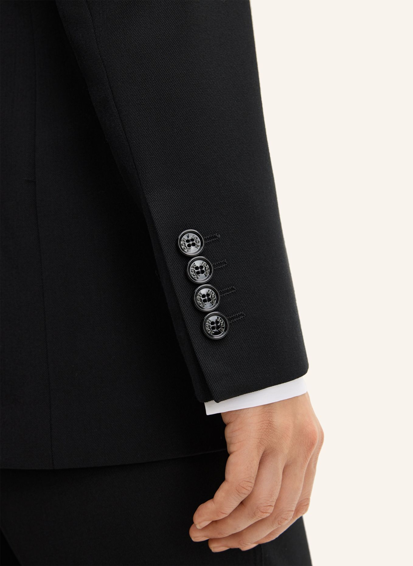 JOOP! Wollmix-Boyfriend-Blazer: SCHWARZ