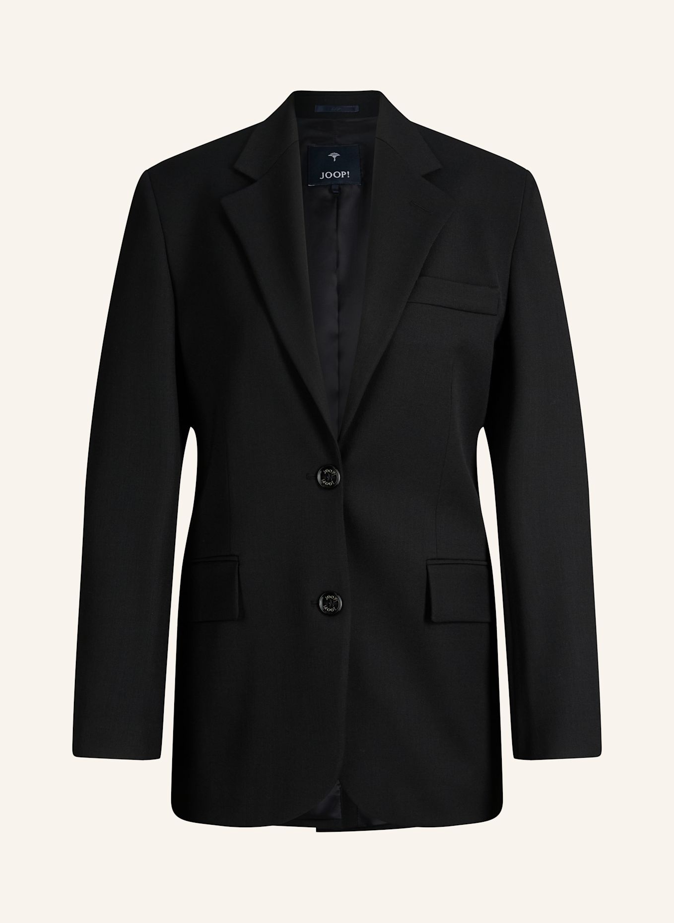 JOOP! Wollmix-Boyfriend-Blazer: SCHWARZ