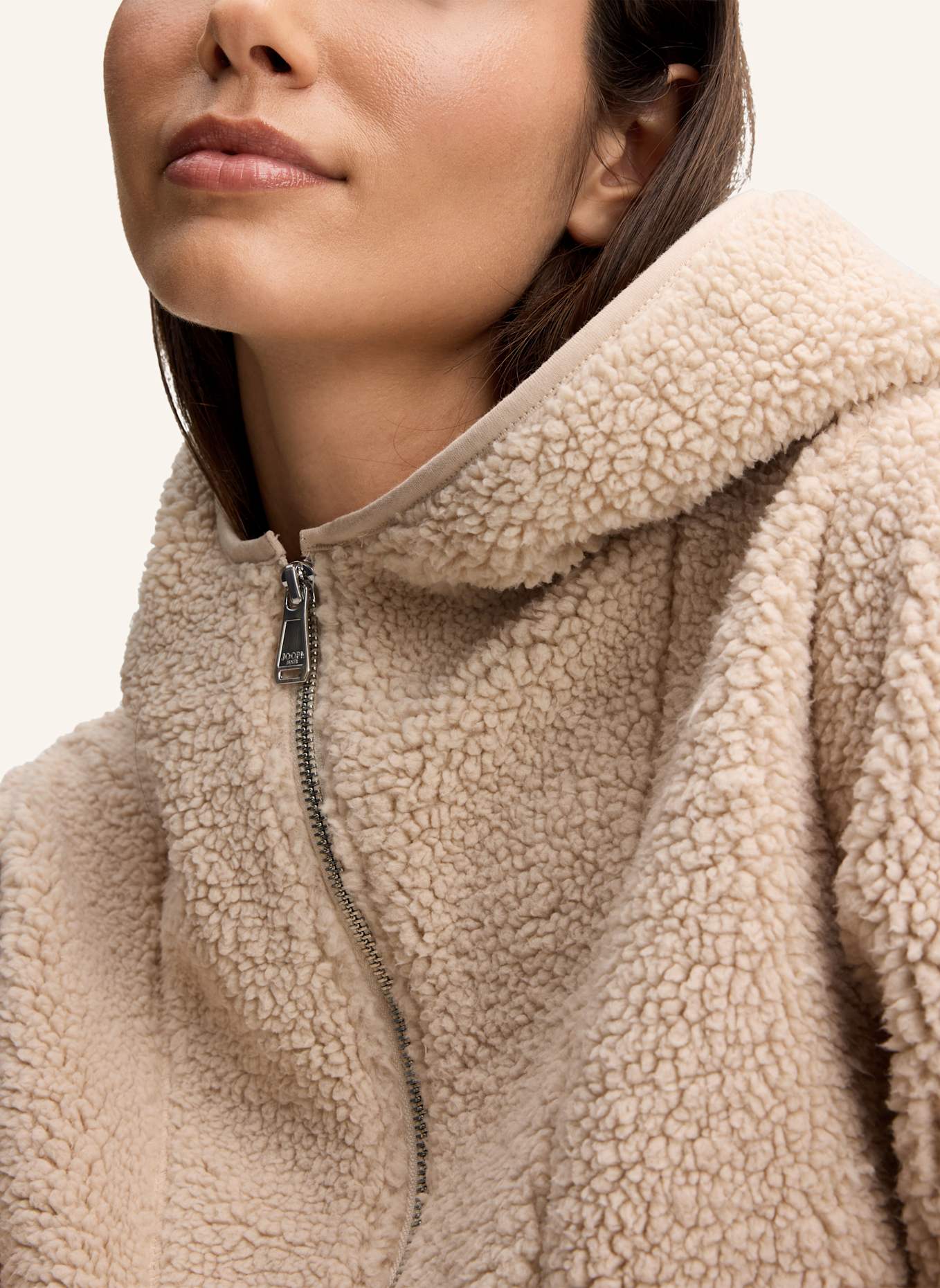 JOOP! JEANS Teddy-Hoodie: BEIGE