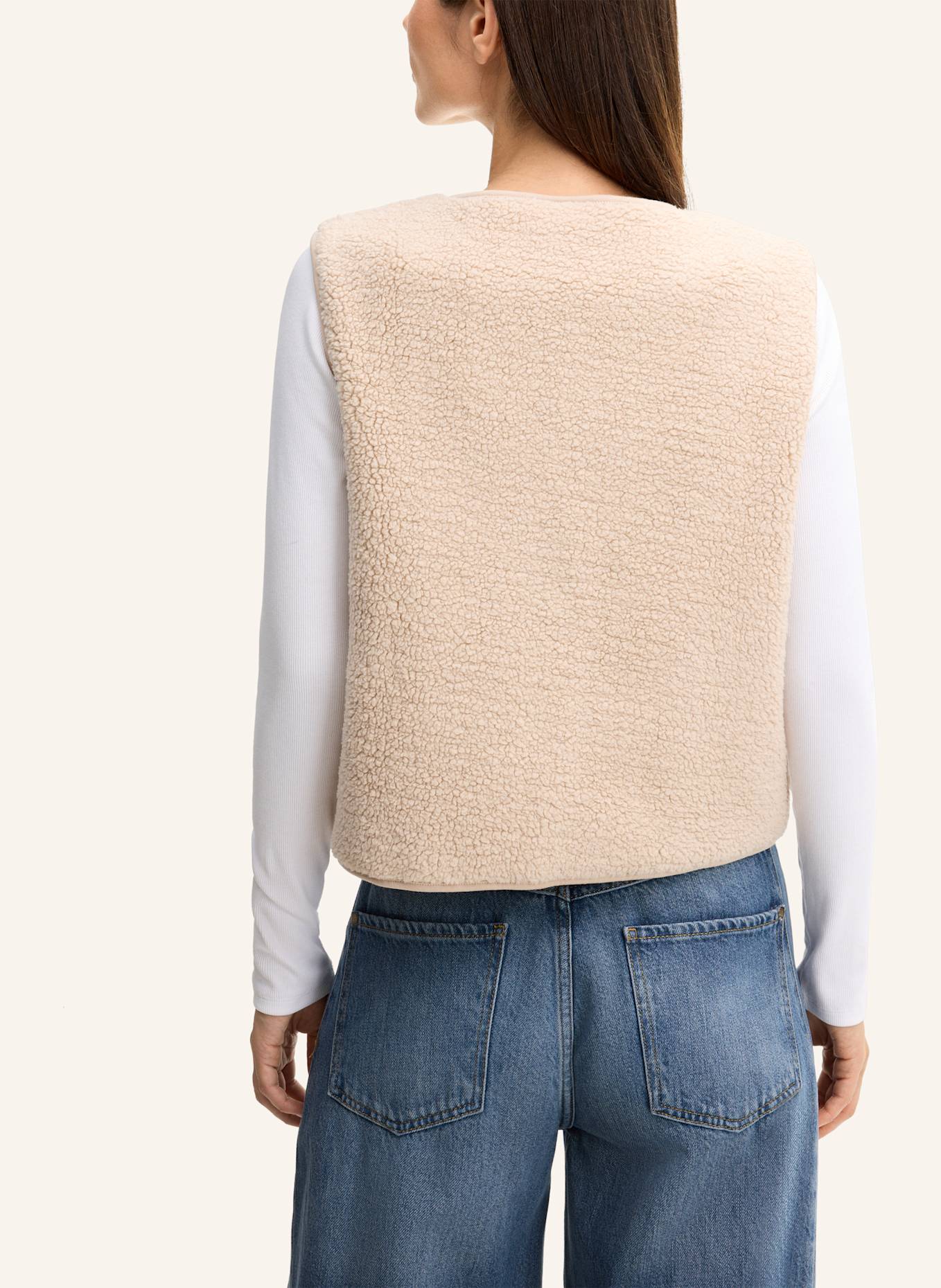 JOOP! JEANS Teddy-Weste: BEIGE