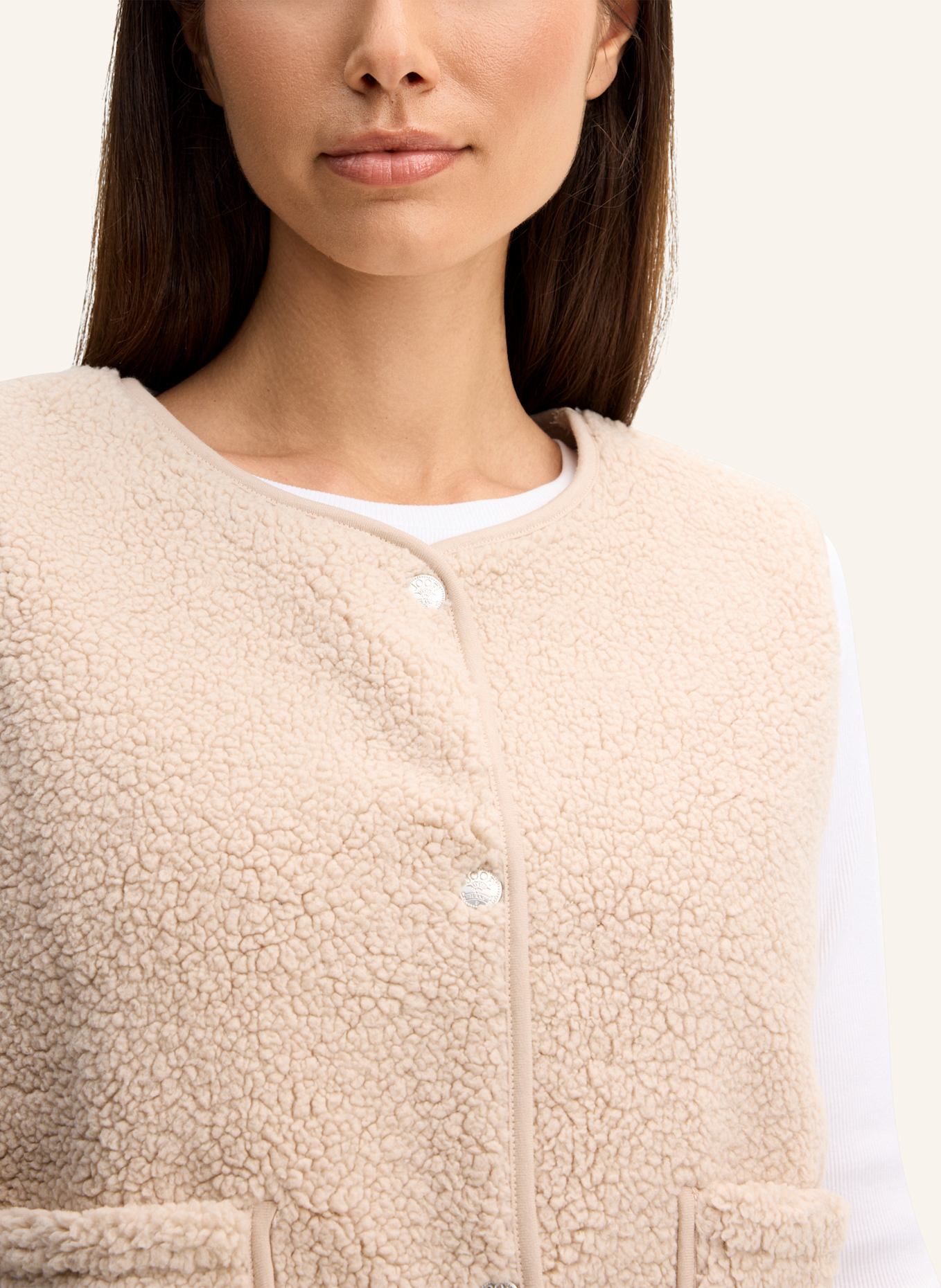 JOOP! JEANS Teddy-Weste: BEIGE