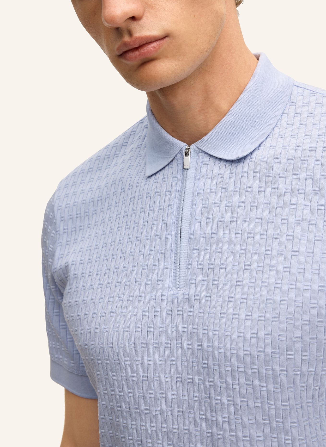 JOOP! Zip-Poloshirt Regular Fit: HELLBLAU