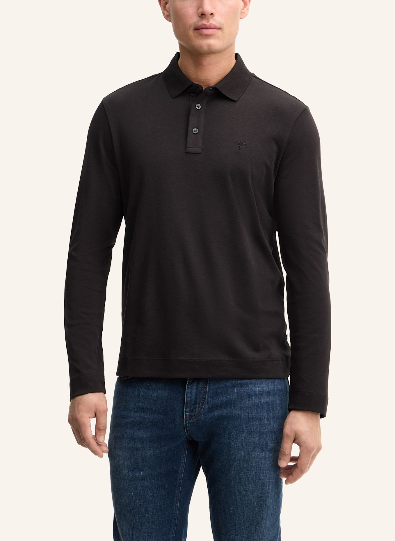 JOOP! Langarm-Poloshirt Modern Fit: SCHWARZ