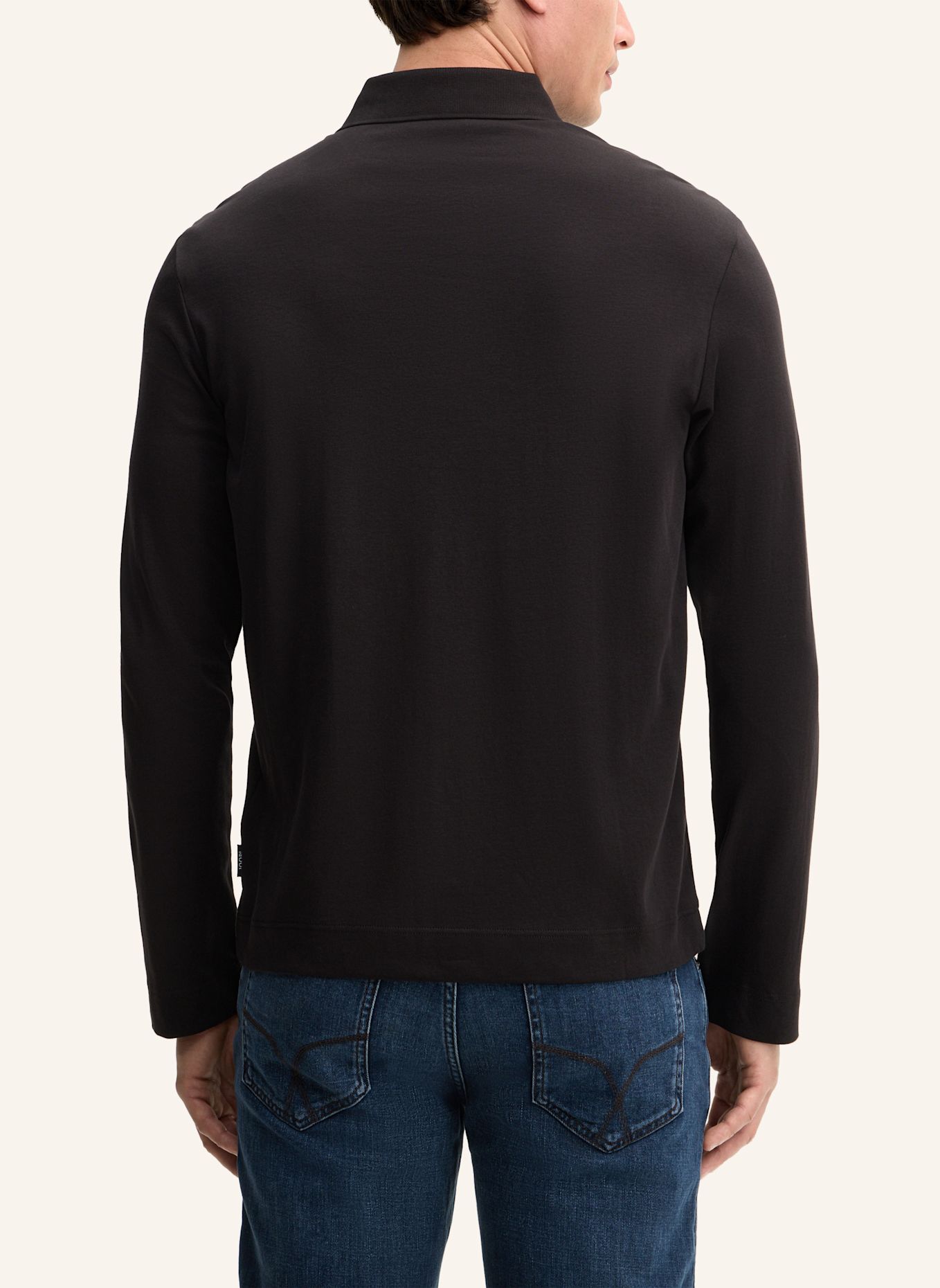 JOOP! Langarm-Poloshirt Modern Fit: SCHWARZ
