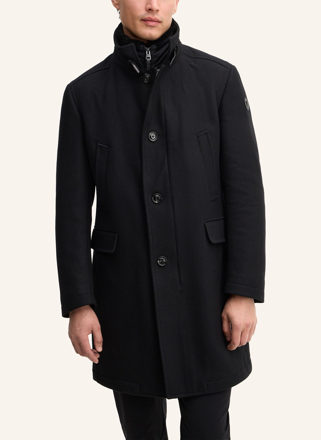 JOOP! Mantel aus Wollmix: SCHWARZ