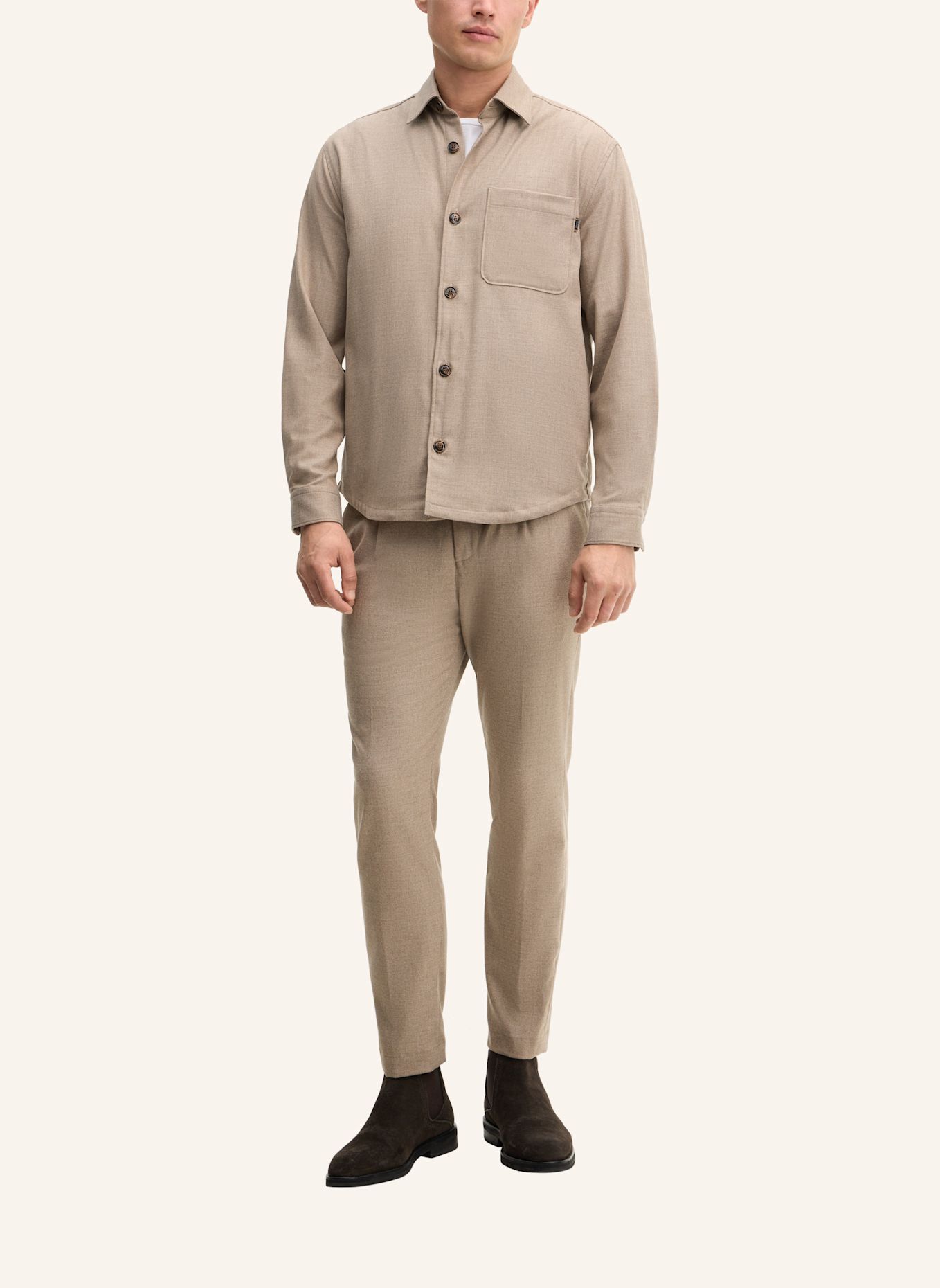 JOOP! Hemdjacke Shaped Fit: BEIGE