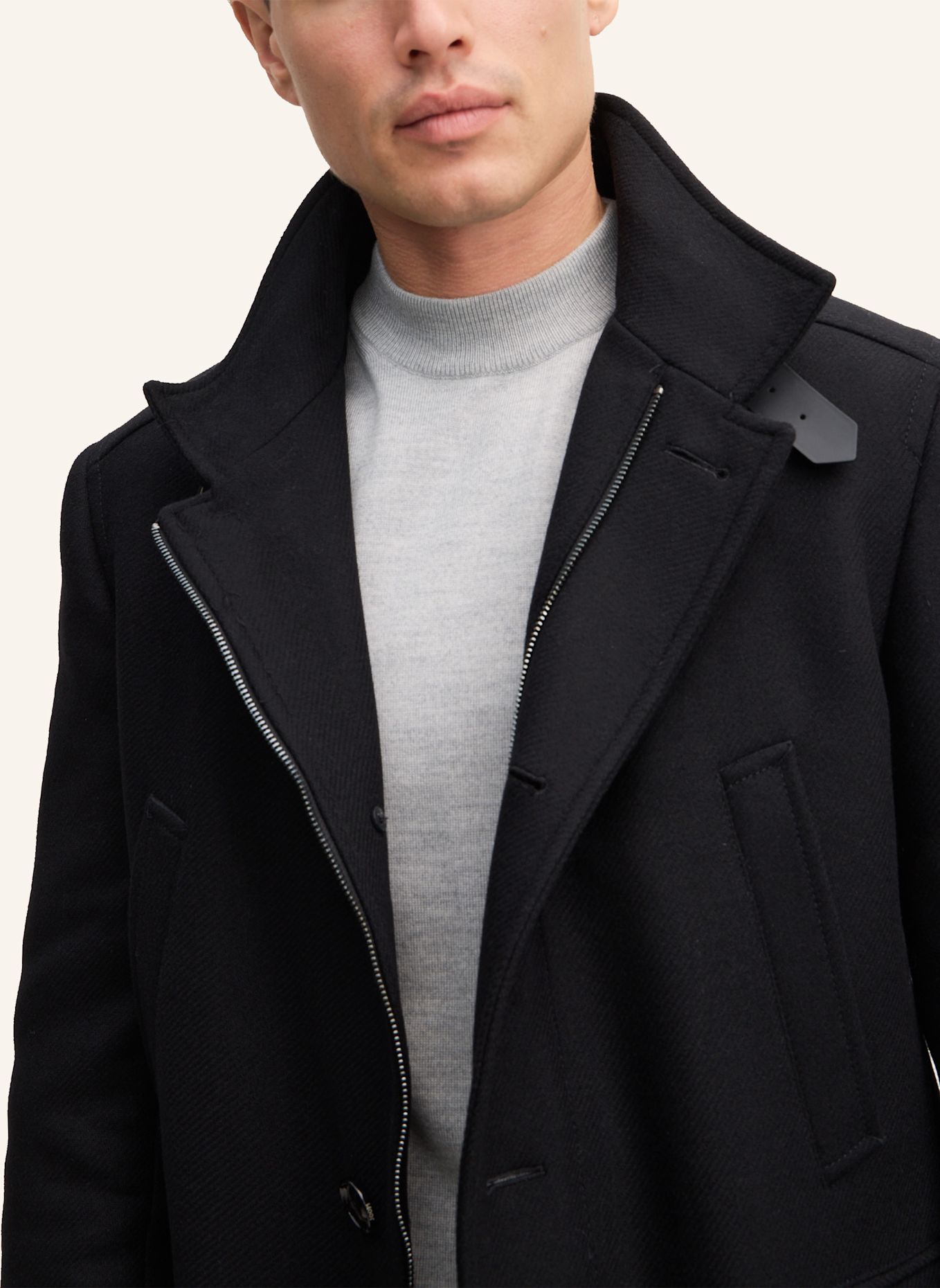 JOOP! Mantel aus Wollmix: SCHWARZ