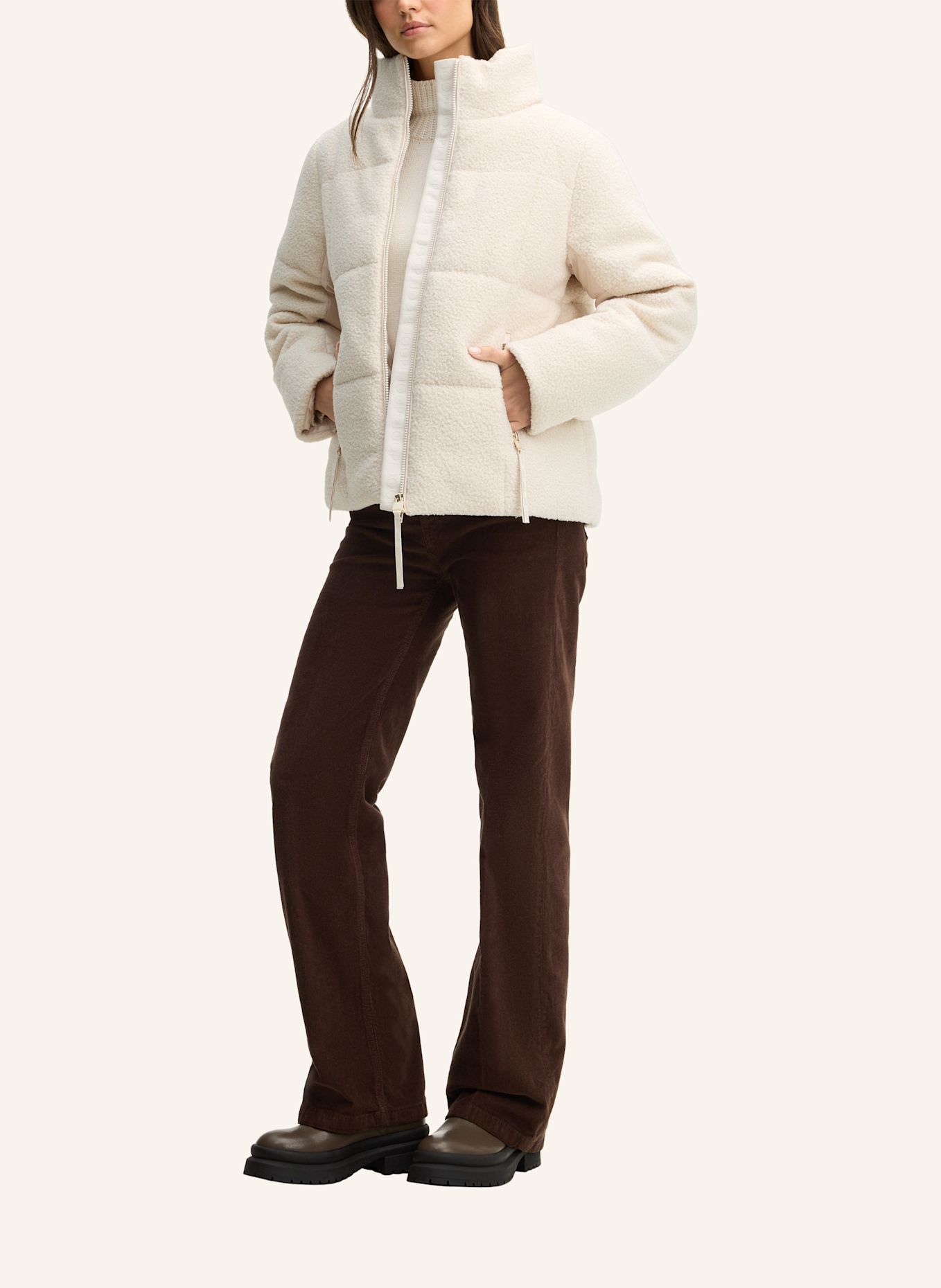 JOOP! Bouclé-Jacke: WEISS
