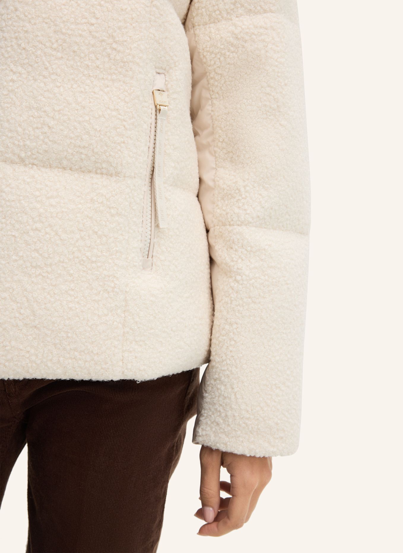 JOOP! Bouclé-Jacke: WEISS