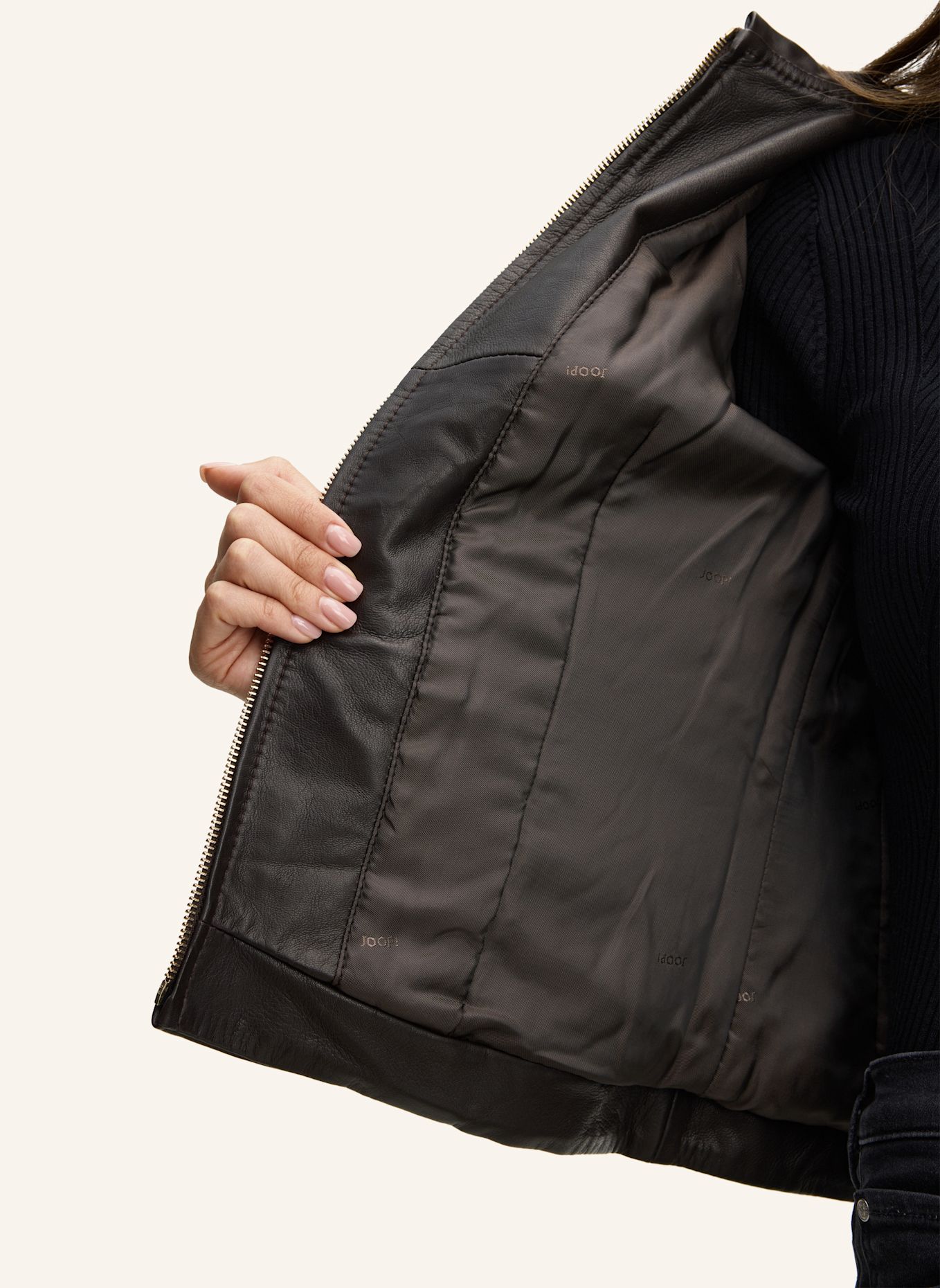 JOOP! Lederjacke: DUNKELBRAUN
