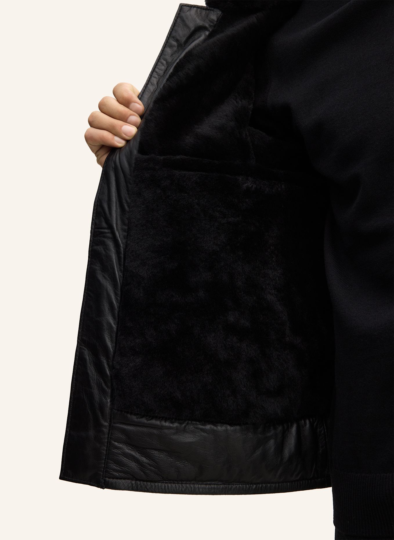 JOOP! Lederjacke: SCHWARZ