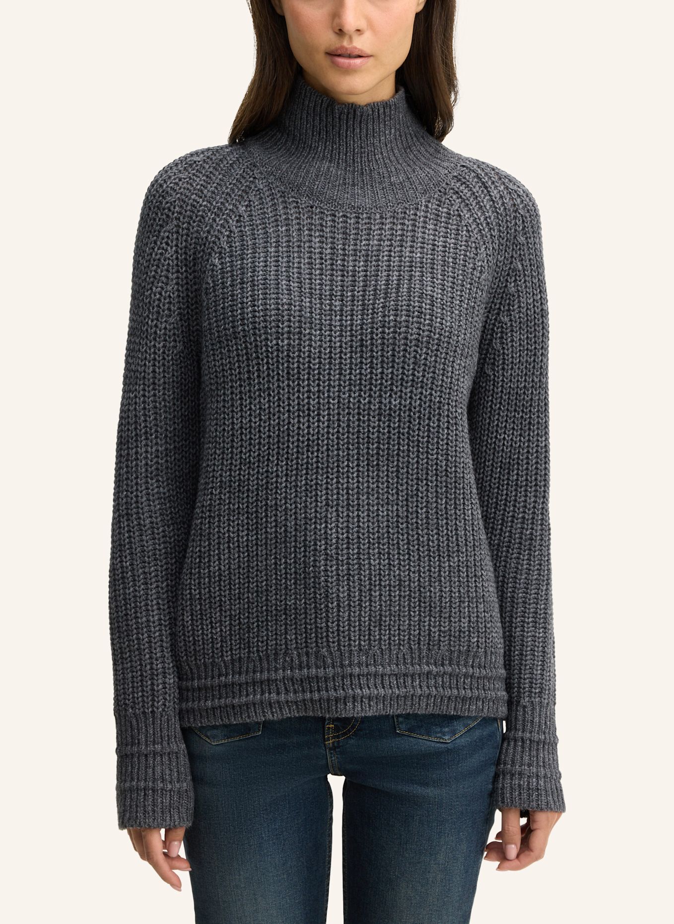 JOOP! JEANS Wollmix-Pullover: DUNKELGRAU