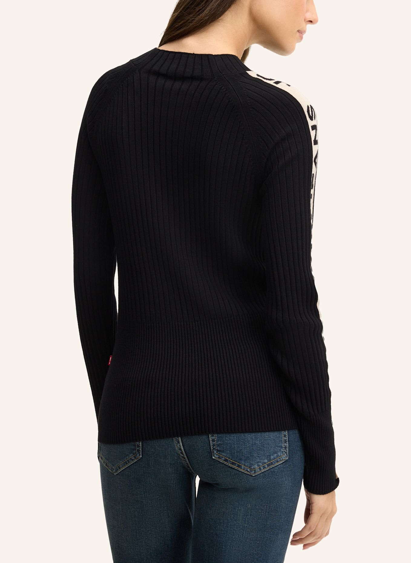 JOOP! JEANS Viskose-Pullover: SCHWARZ