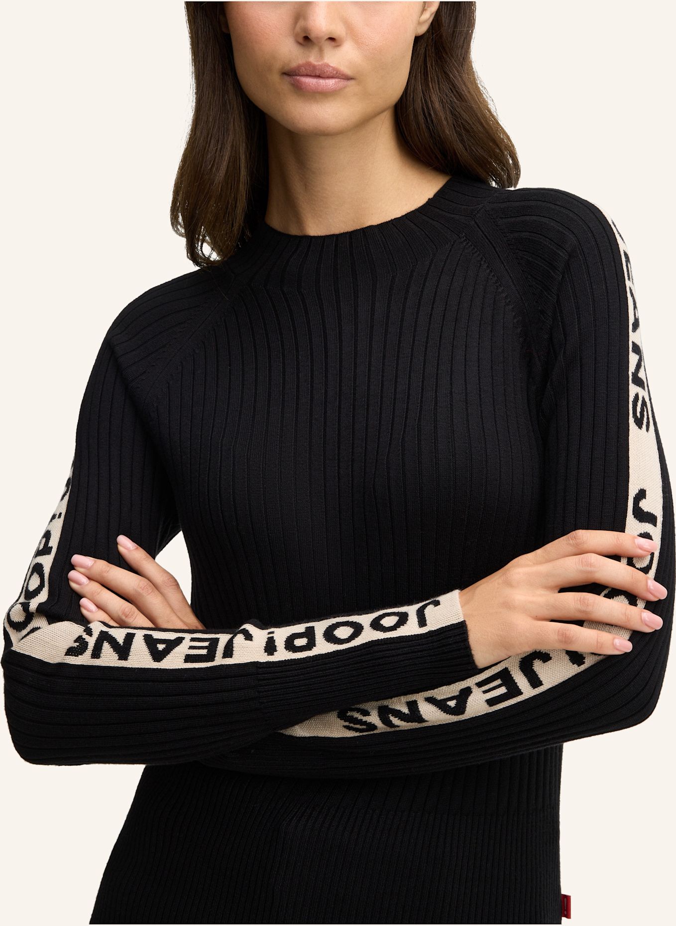 JOOP! JEANS Viskose-Pullover: SCHWARZ