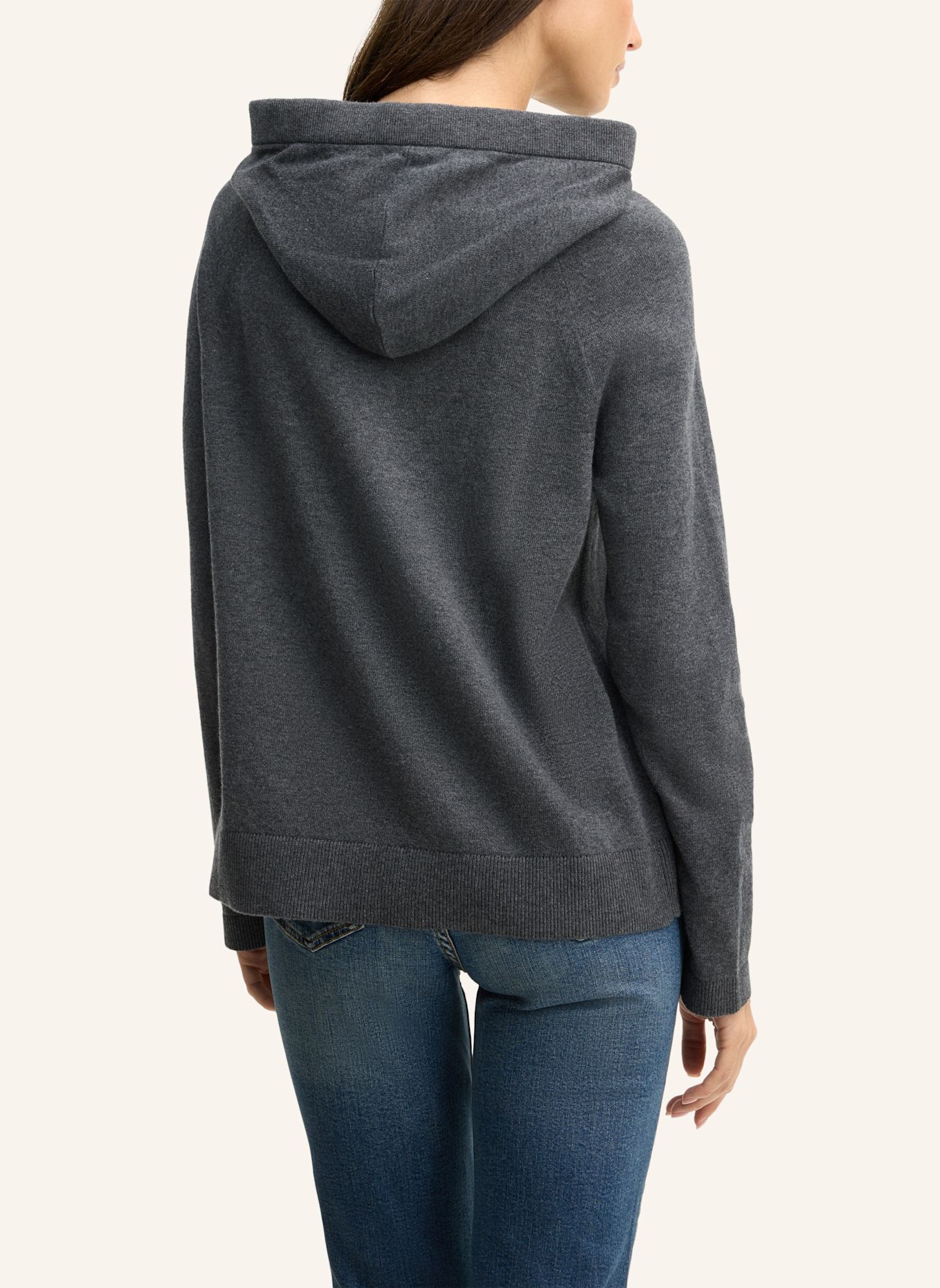 JOOP! JEANS Wollmix-Strick-Hoodie: GRAU