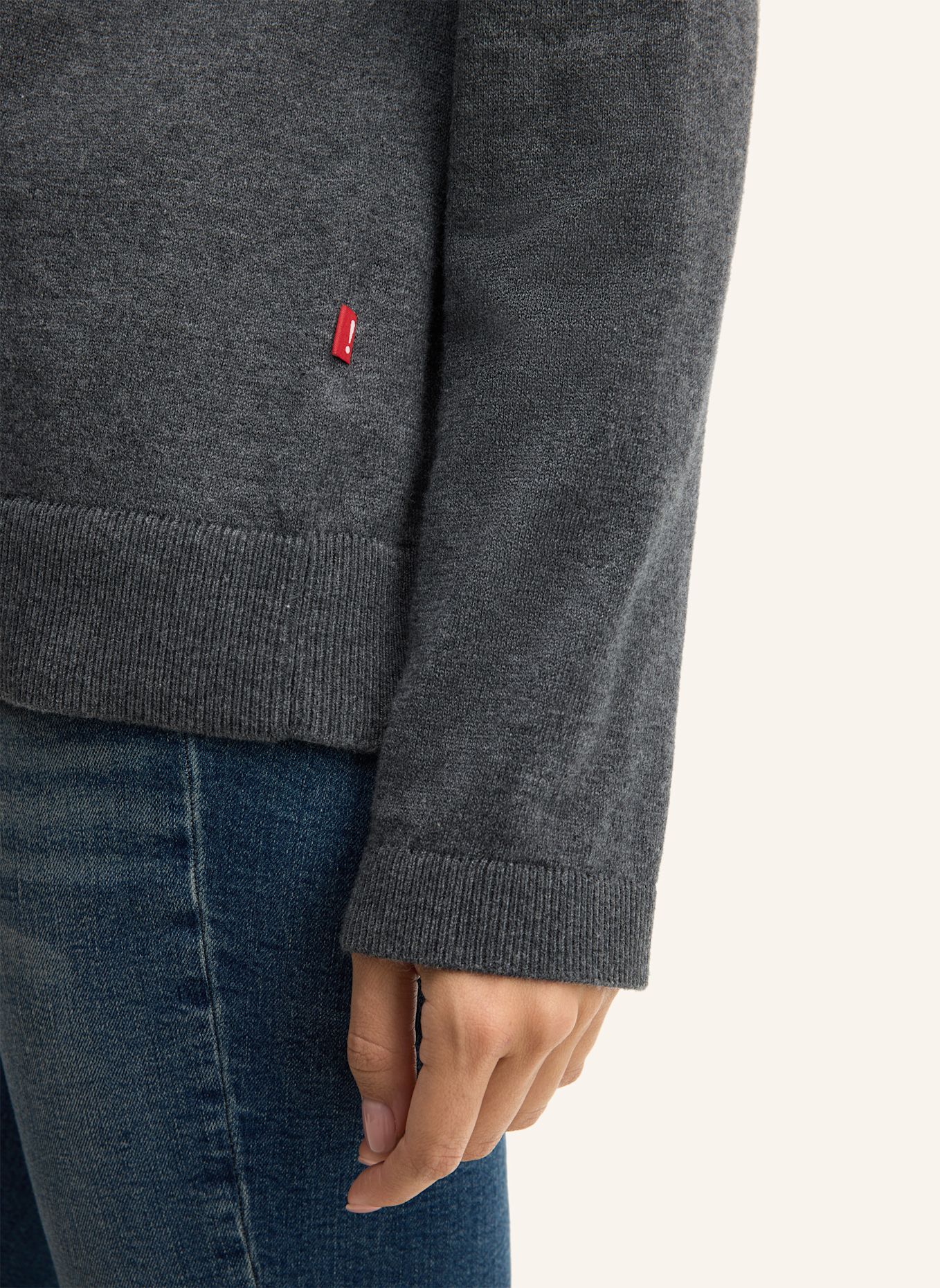 JOOP! JEANS Wollmix-Strick-Hoodie: GRAU