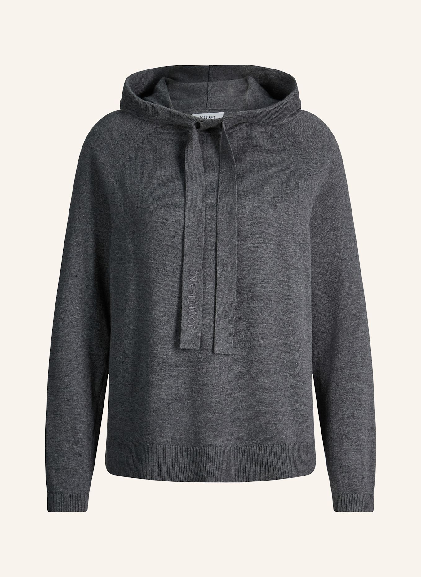 JOOP! JEANS Wollmix-Strick-Hoodie: GRAU