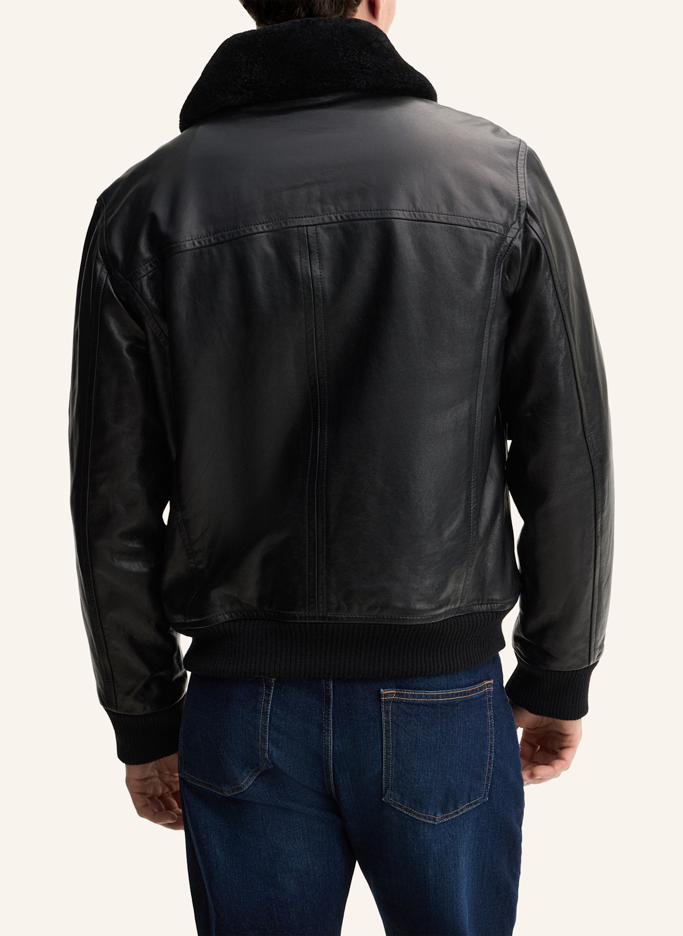 JOOP! JEANS Lederjacke: SCHWARZ
