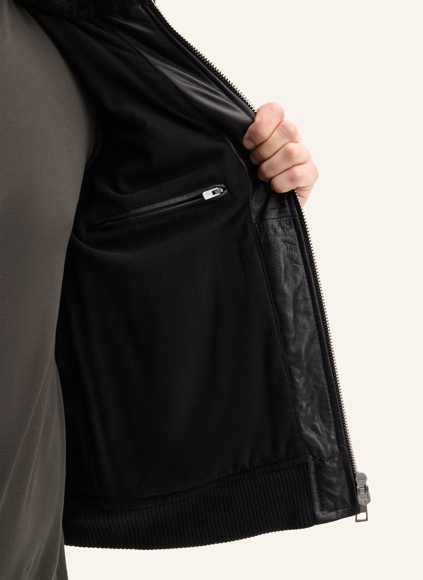 JOOP! JEANS Lederjacke: SCHWARZ