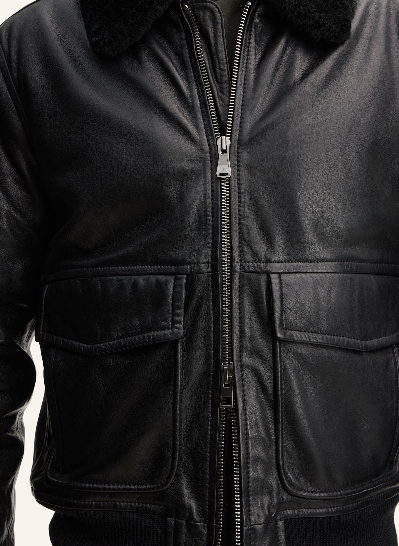 JOOP! JEANS Lederjacke: SCHWARZ