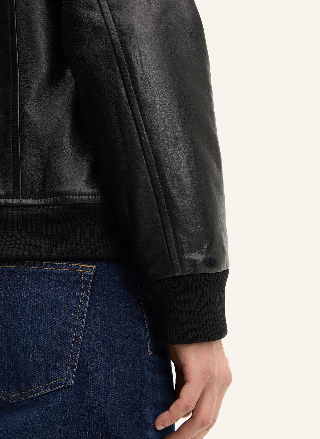 JOOP! JEANS Lederjacke: SCHWARZ