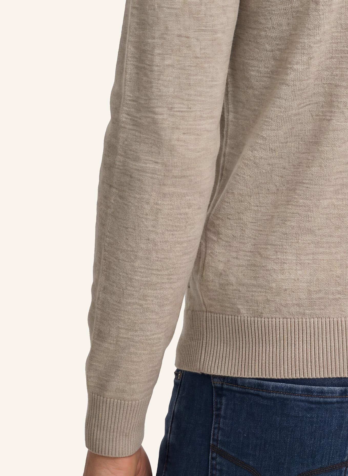 JOOP! Strickjacke DAVIS aus Merinowolle: BEIGE