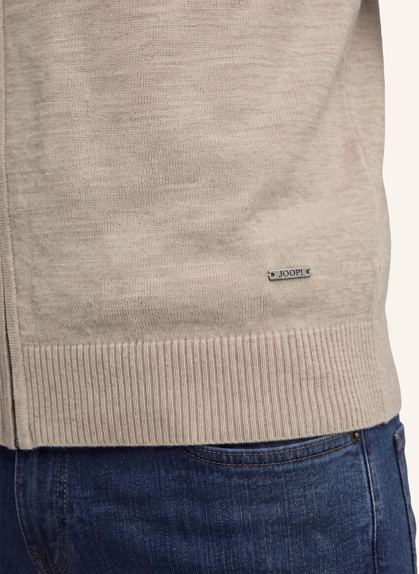 JOOP! Strickjacke DAVIS aus Merinowolle: BEIGE