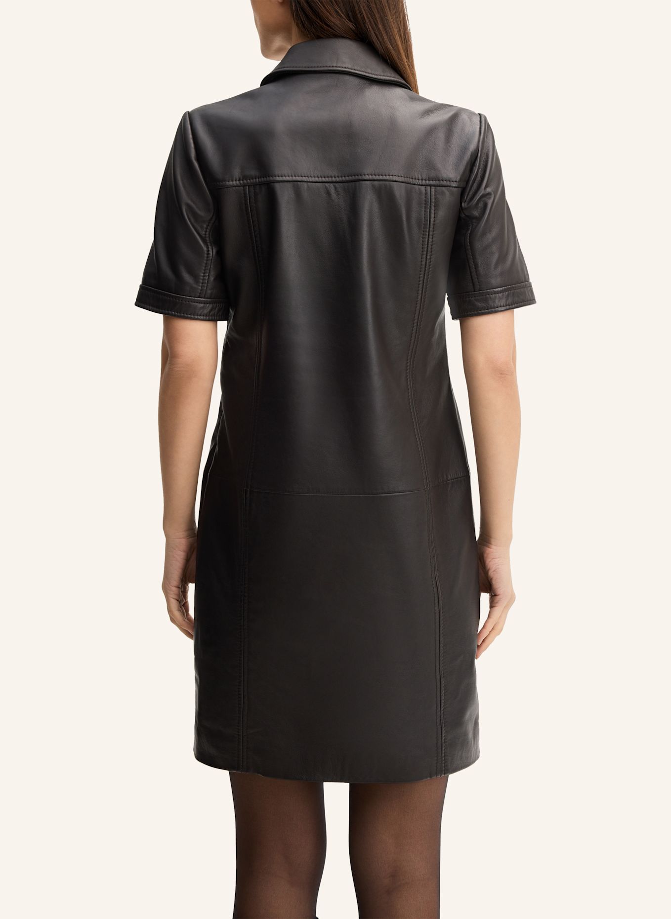 JOOP! Lederkleid: DUNKELBRAUN