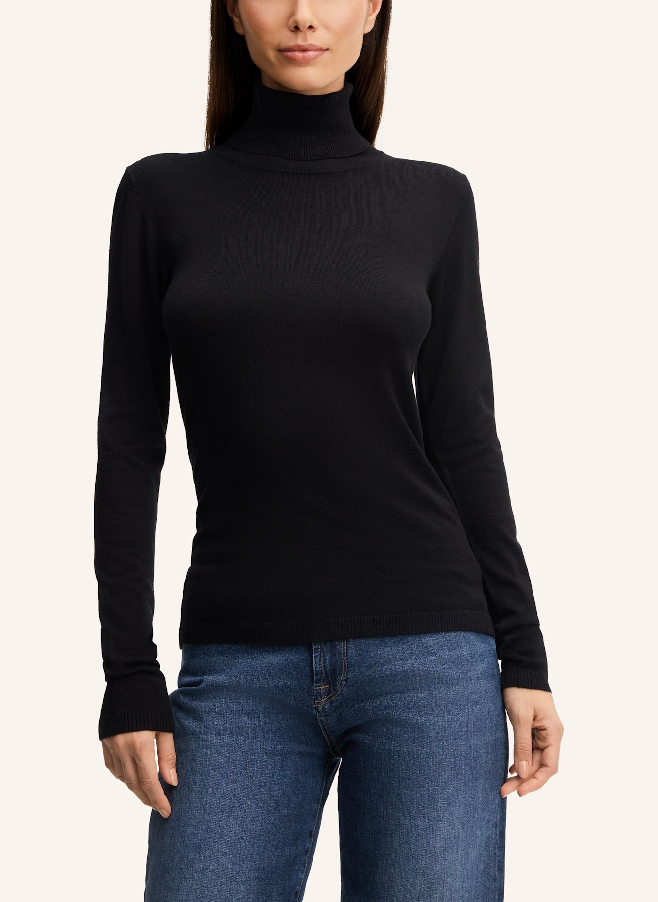 JOOP! JEANS Rollkragen-Pullover: SCHWARZ