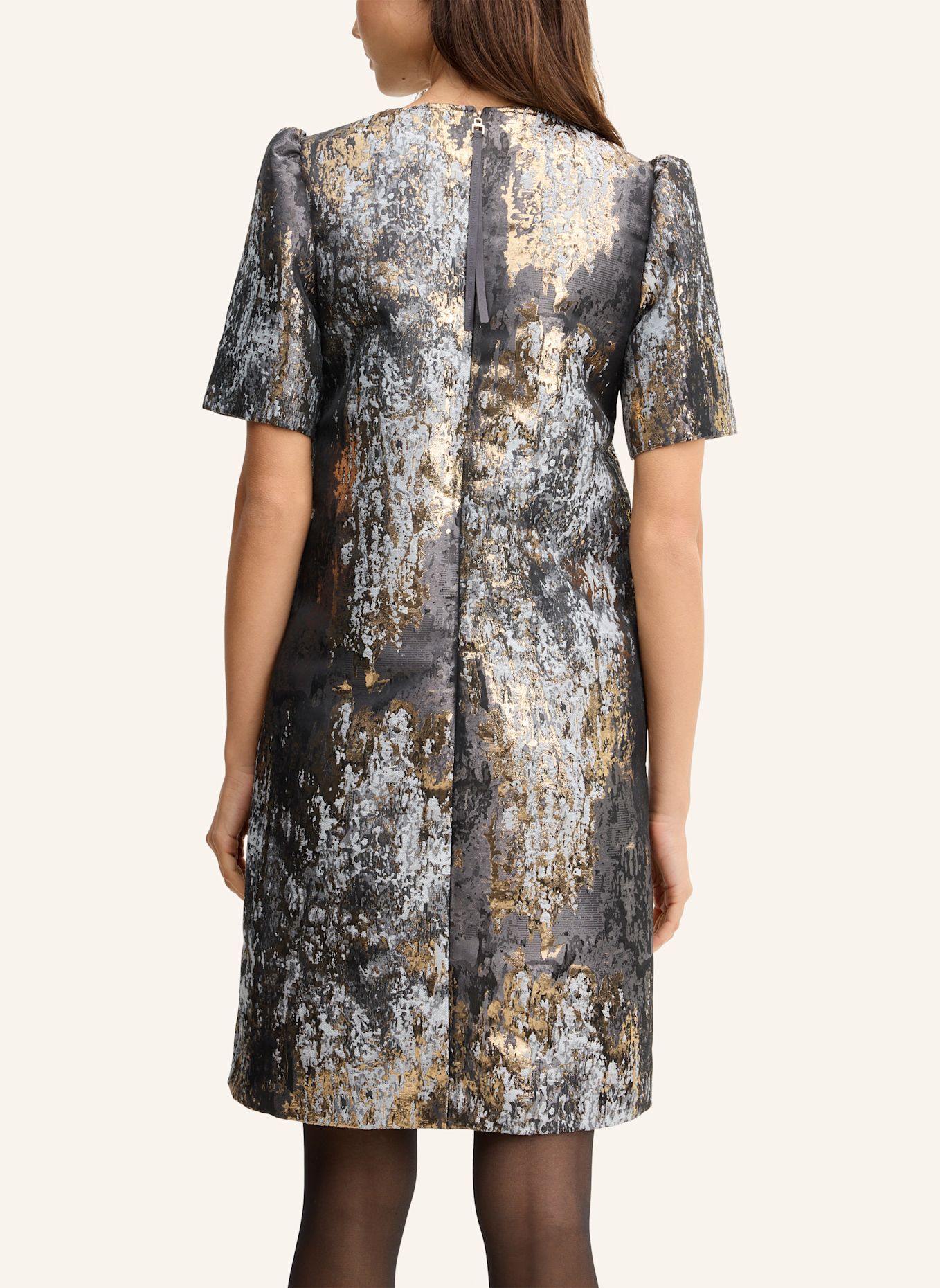 JOOP! Kleid: SCHWARZ / GOLD / SILBER