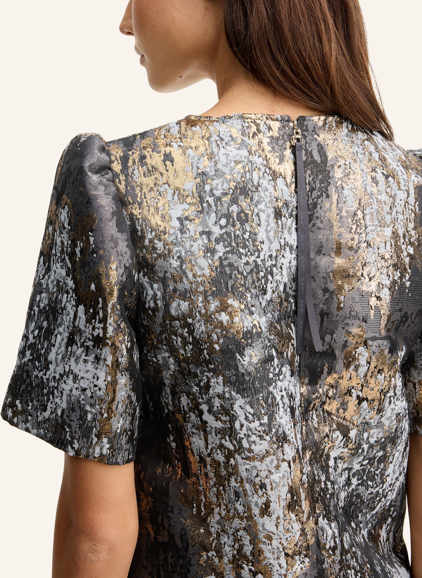 JOOP! Kleid: SCHWARZ / GOLD / SILBER