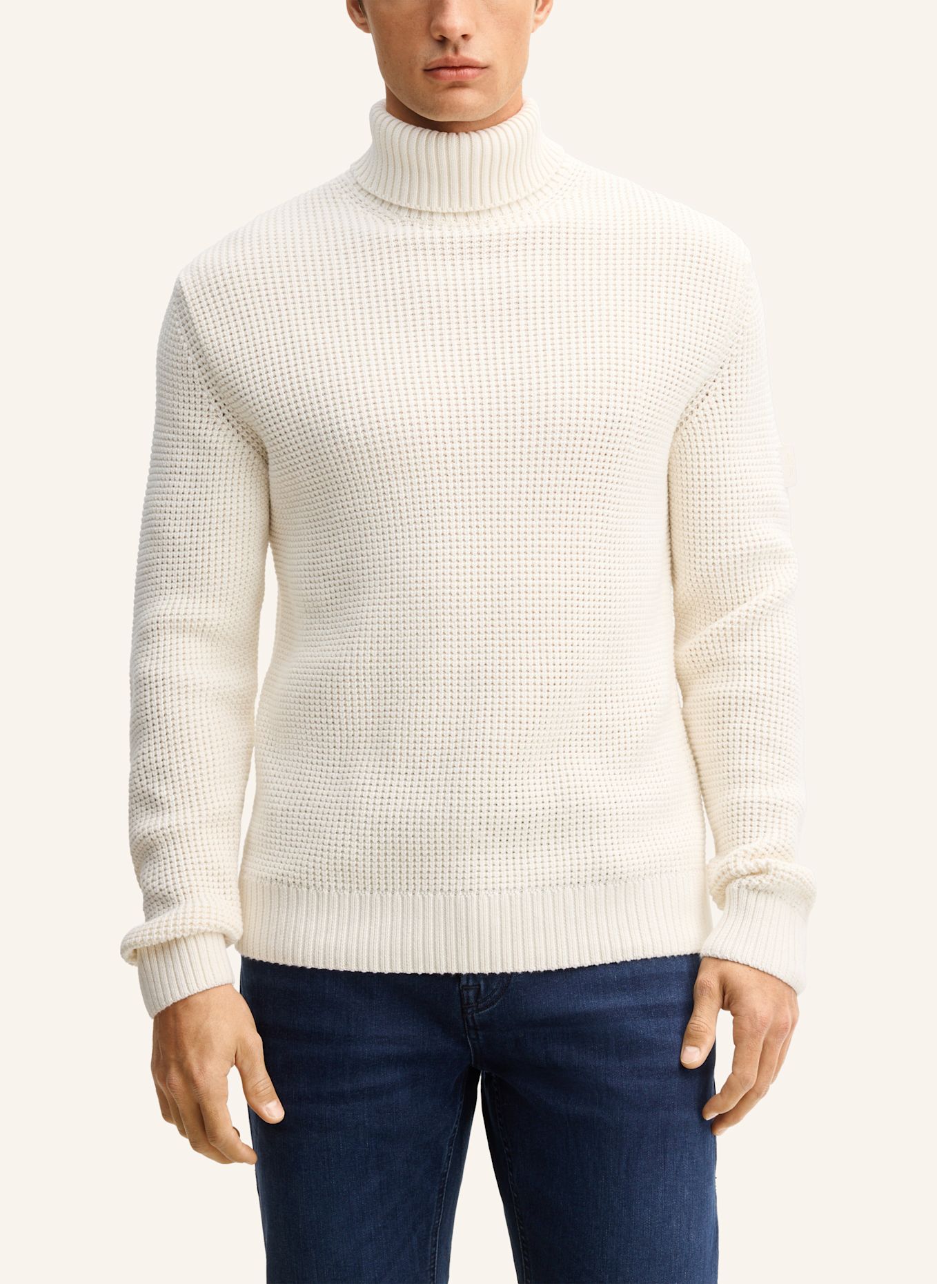 JOOP! JEANS Rollkragen-Pullover: BEIGE