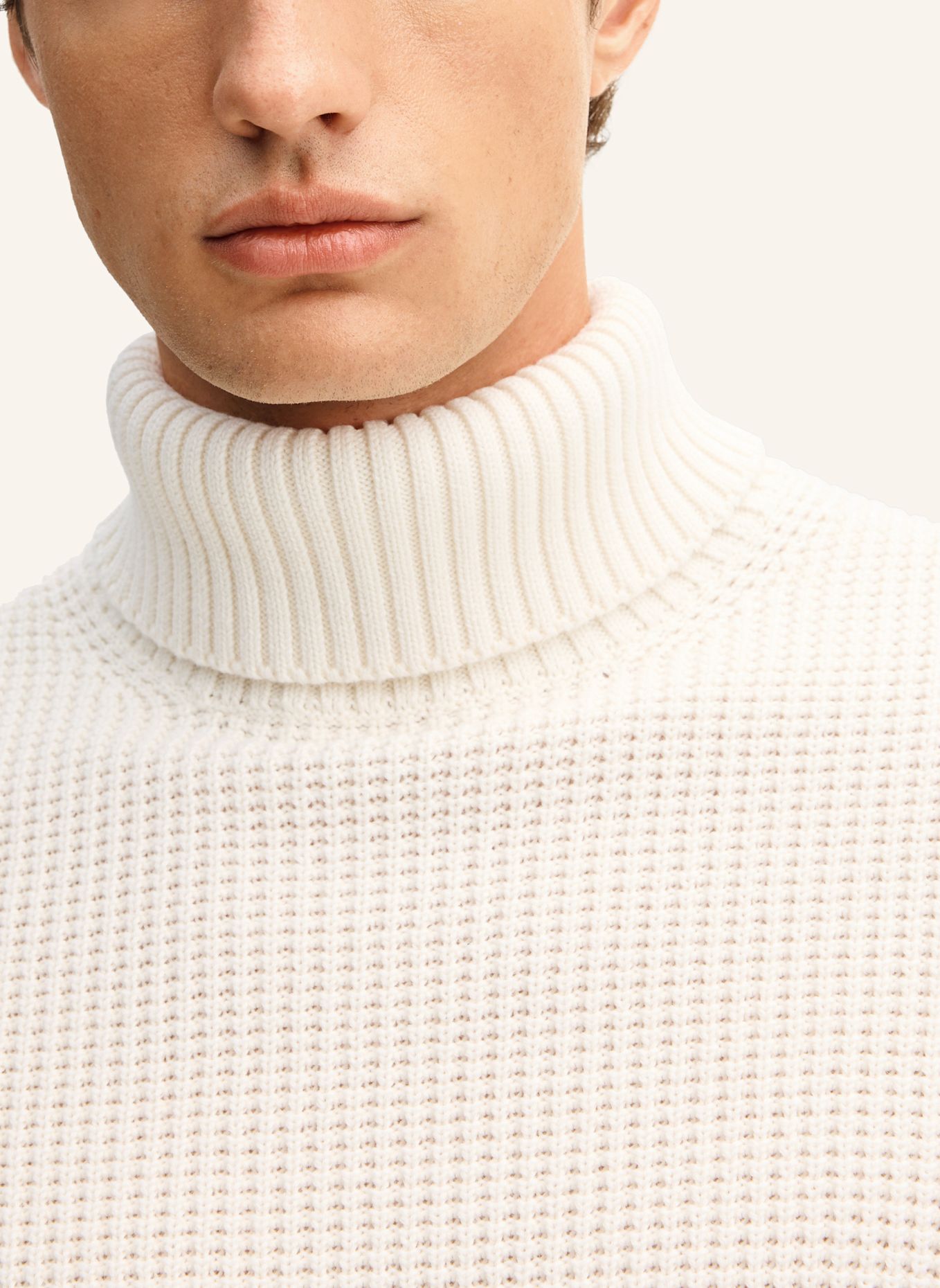 JOOP! JEANS Rollkragen-Pullover: BEIGE