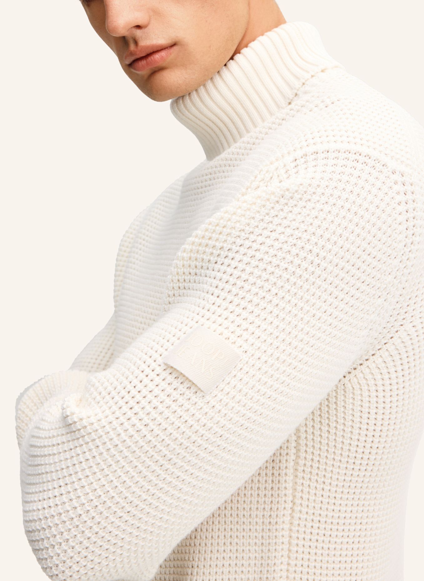 JOOP! JEANS Rollkragen-Pullover: BEIGE