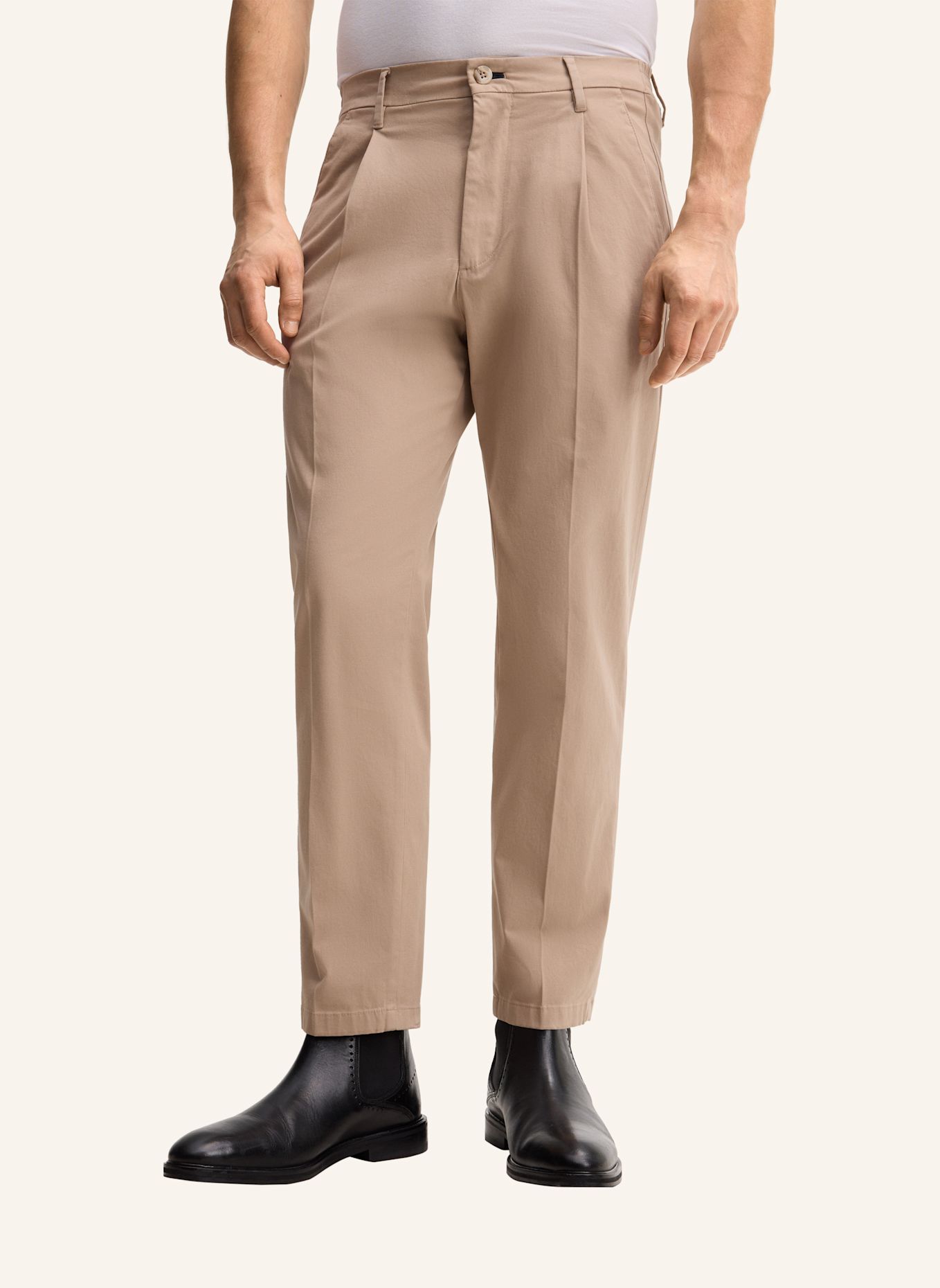 JOOP! JEANS Bundfaltenhose DE Loose Fit: BEIGE