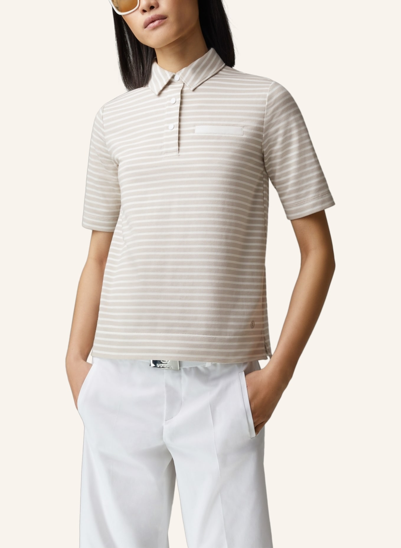 BOGNER Polo-Shirt PEONY, Farbe: BEIGE/ WEISS (Bild 5)
