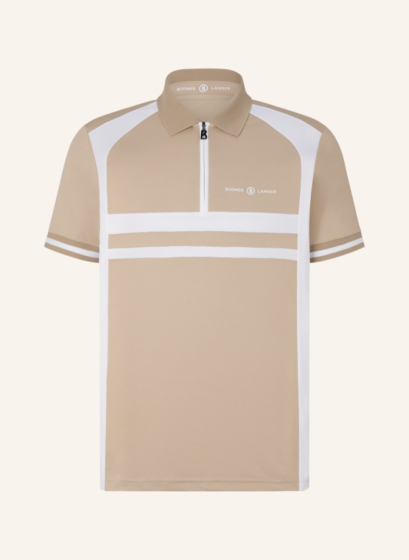BOGNER Polo-Shirt BERNHARD, Farbe: BEIGE/ WEISS (Bild 1)