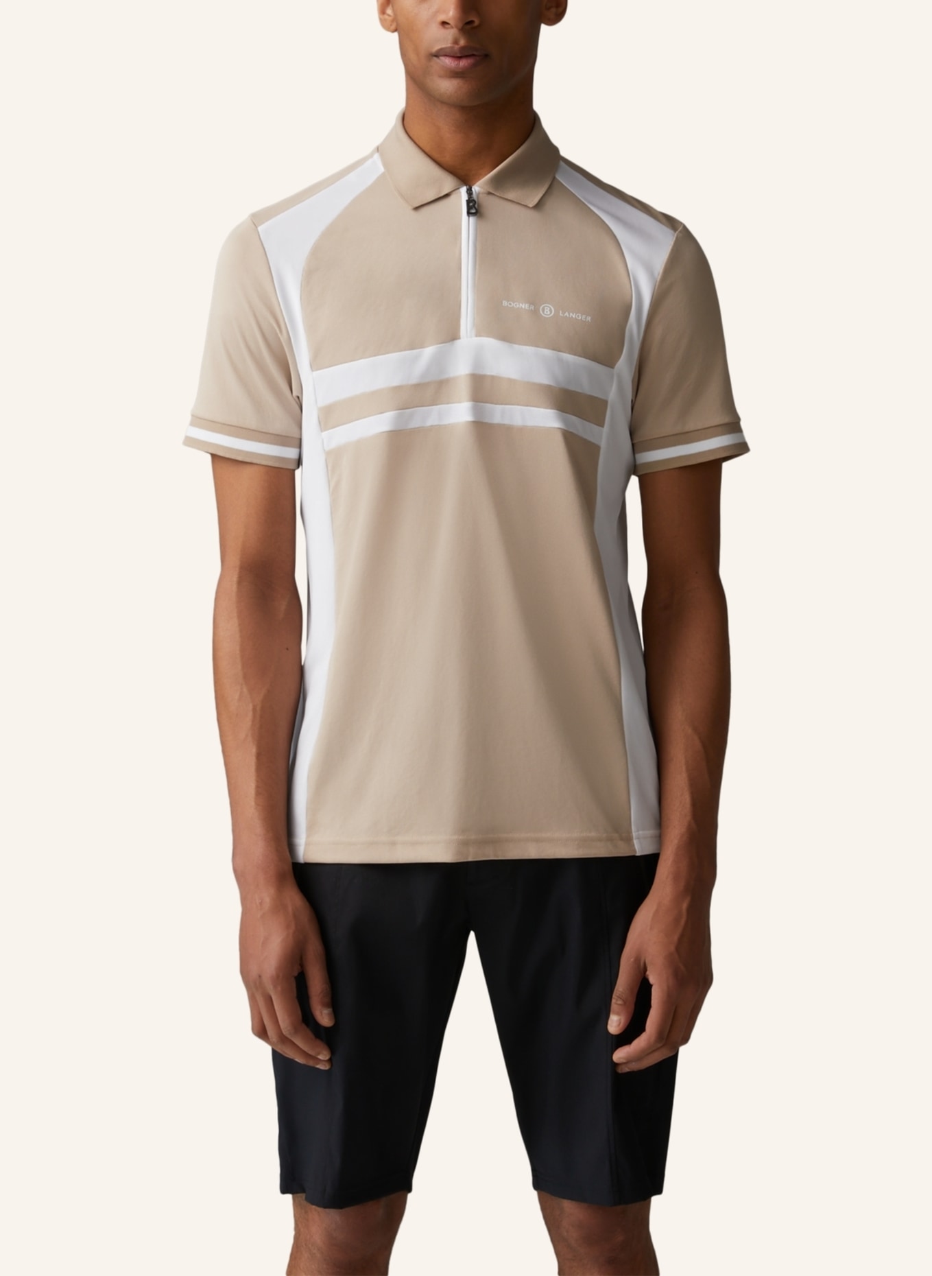 BOGNER Polo-Shirt BERNHARD, Farbe: BEIGE/ WEISS (Bild 5)