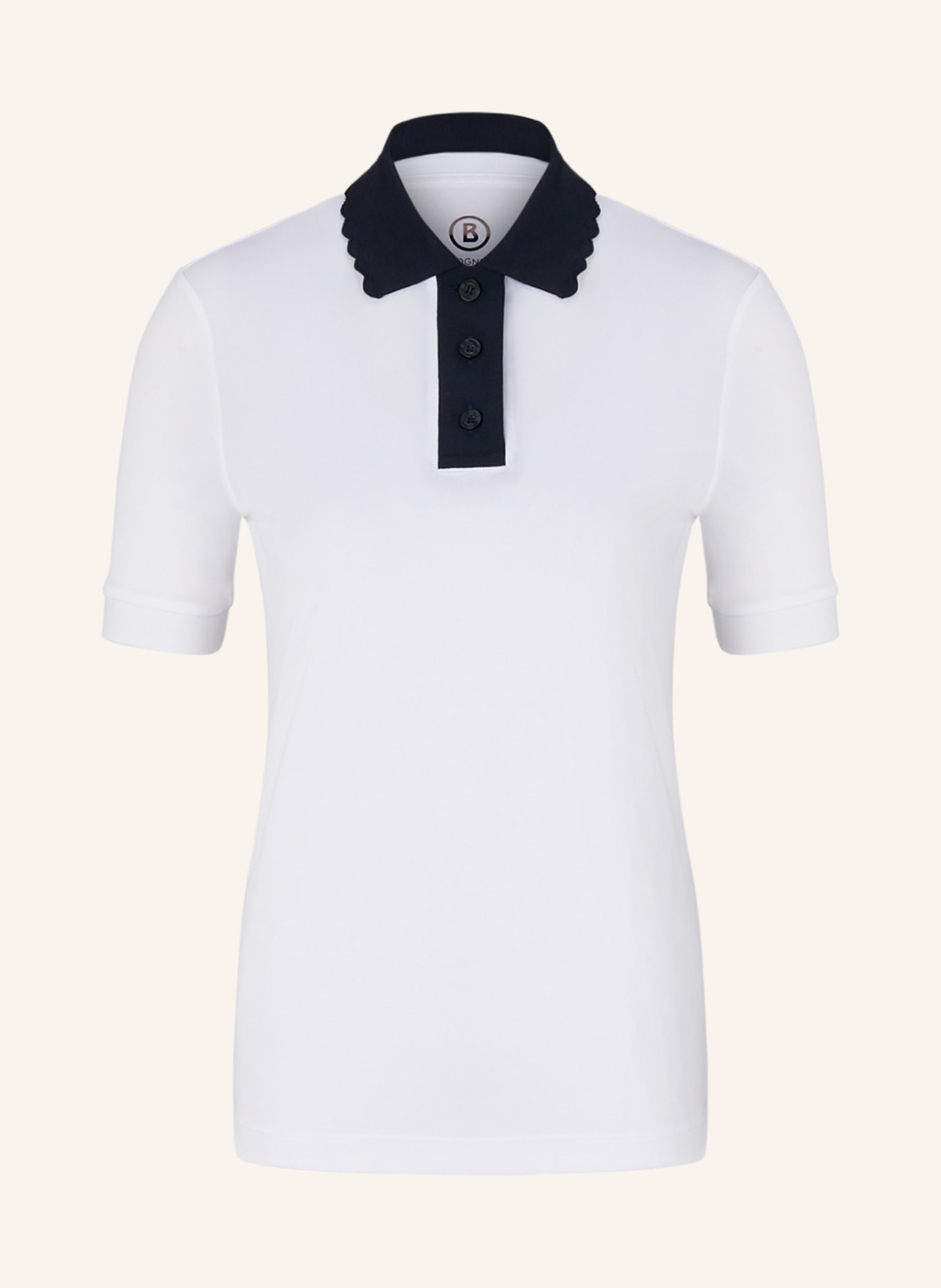 BOGNER Polo-Shirt CAROLE, Farbe: WEISS/ BLAU (Bild 1)