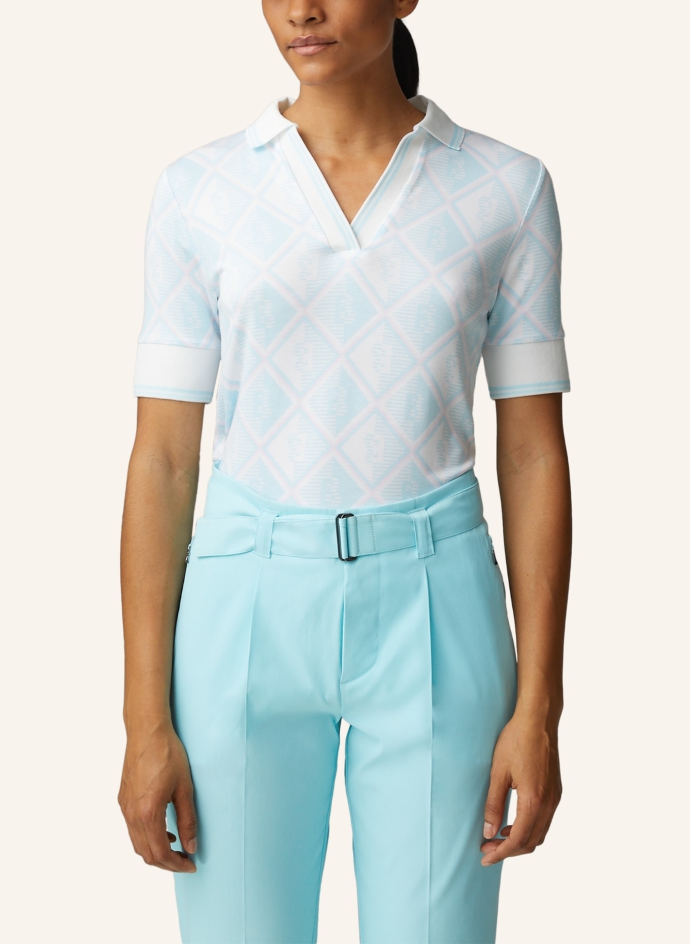 BOGNER Polo-Shirt ELONIE, Farbe: HELLBLAU/ WEISS/ ROSA (Bild 5)