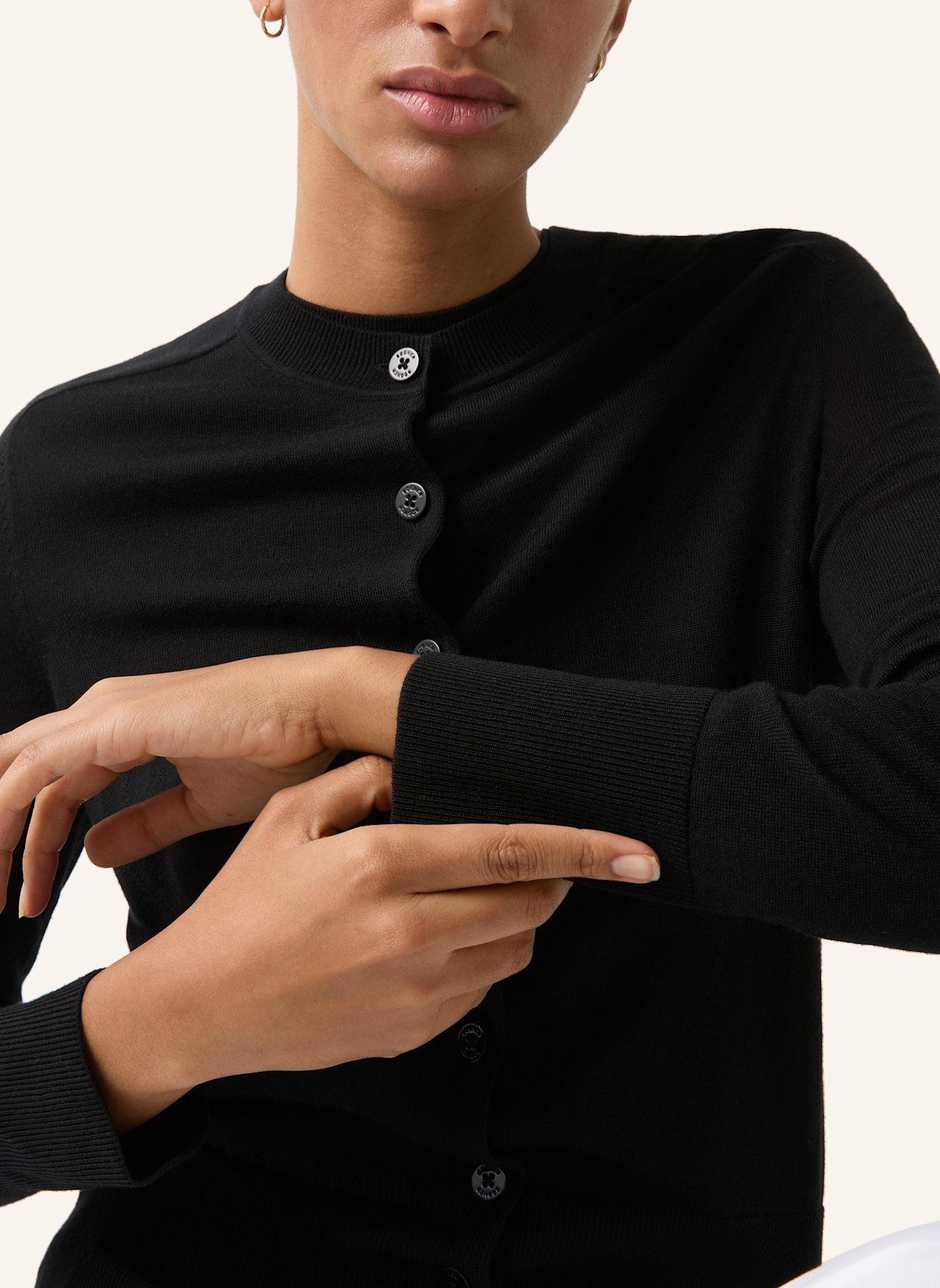 BOGNER Strickjacke ILMA: SCHWARZ