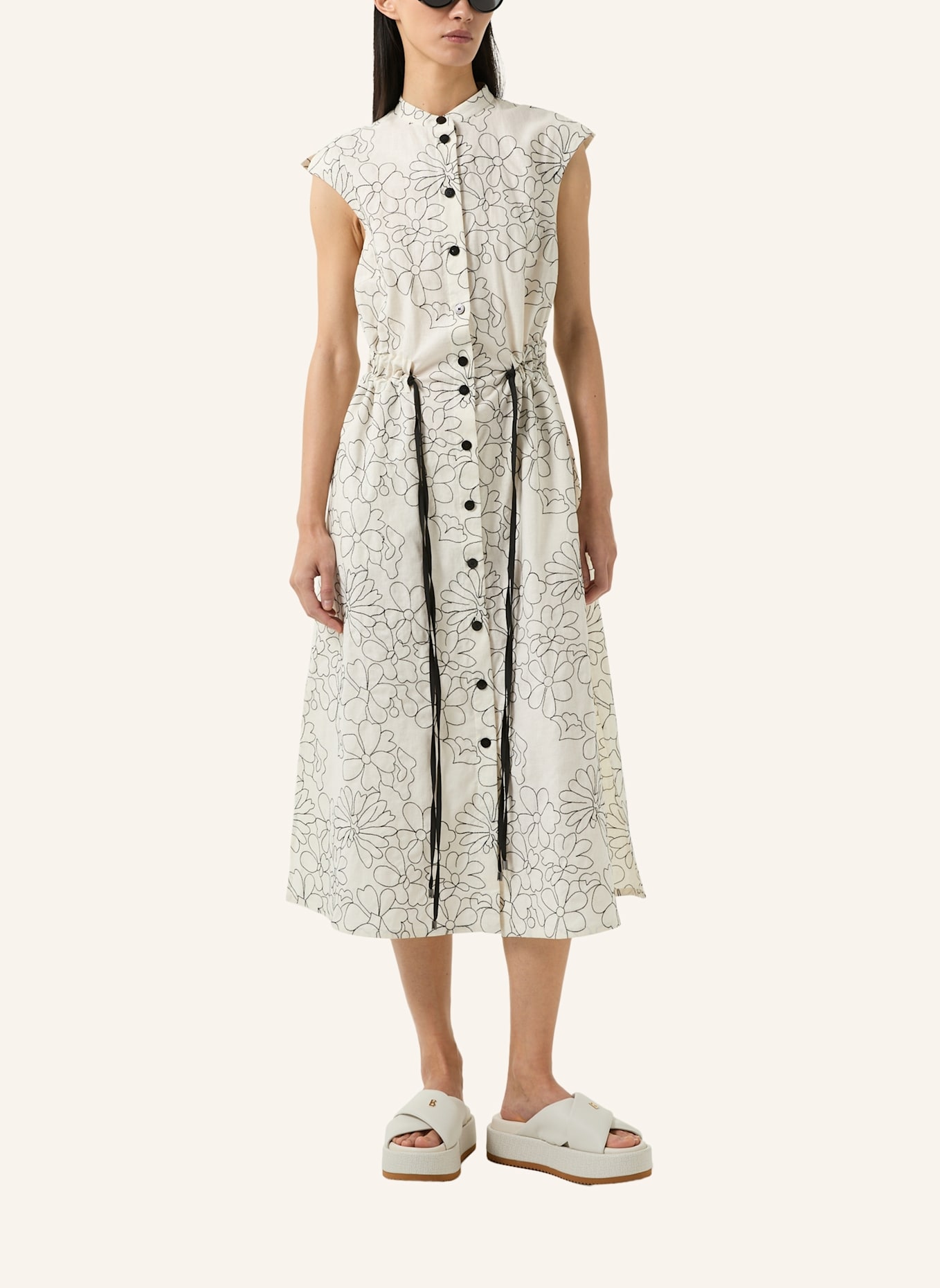BOGNER Hemdblusenkleid CECILE und Leinen: WEISS