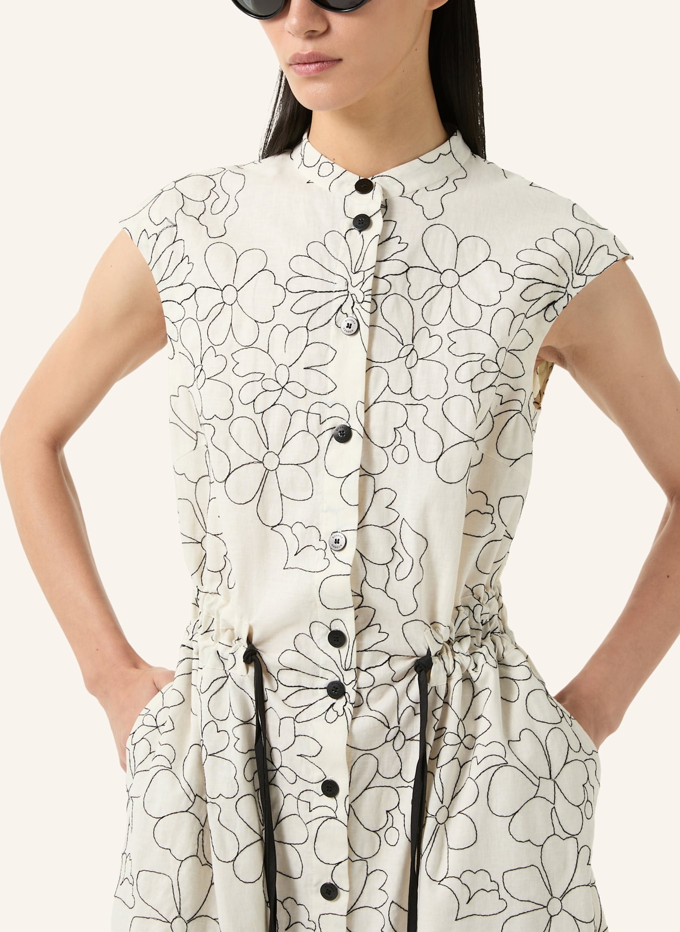 BOGNER Hemdblusenkleid CECILE und Leinen: WEISS