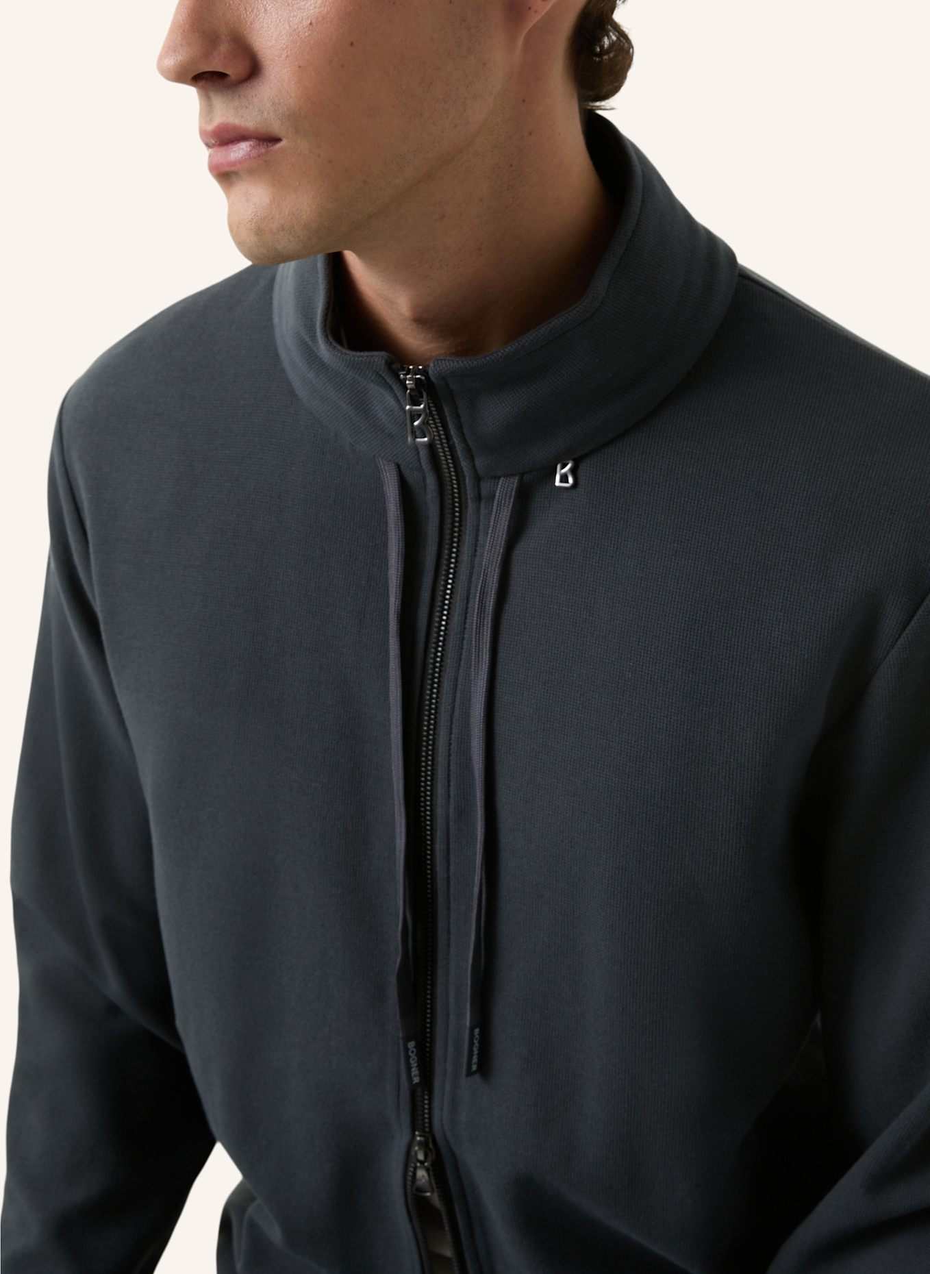 BOGNER Sweatjacke: DUNKELGRAU