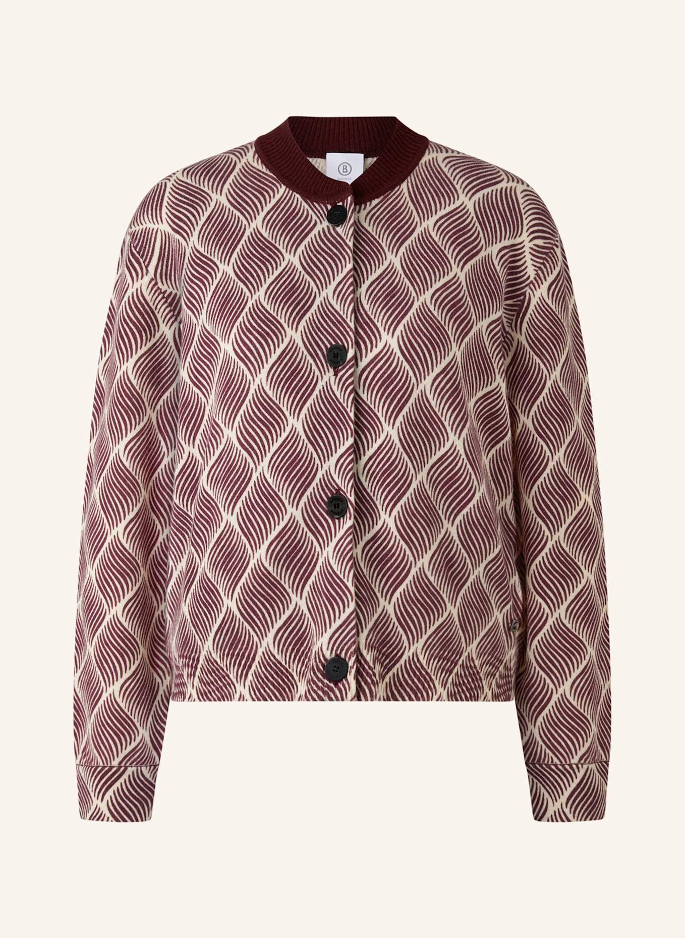 BOGNER Strickjacke: ROT/ CREME