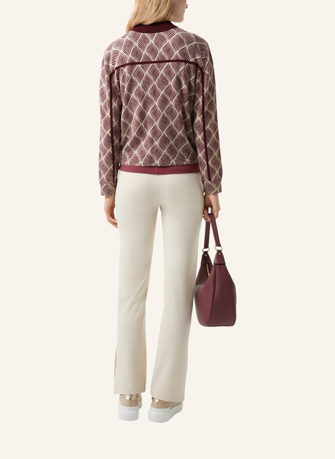 BOGNER Strickjacke: ROT/ CREME