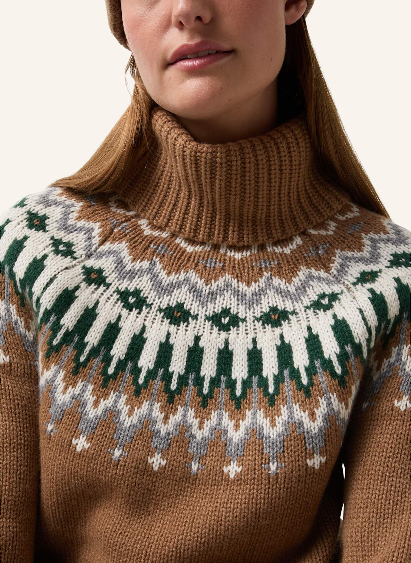 BOGNER Rollkragenpullover INGRID-1 aus Cashmere: BRAUN